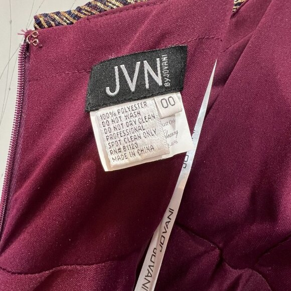 NWT JVN Jovani Gold Purple Formal Ball Gown $397 - Picture 6 of 7